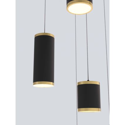 Wofi 5003-904 - LED Dimmelhető csillár zsinóron TOULOUSE LED/57W/230V fekete/arany