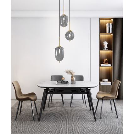 Wofi 5007-302 - Csillár zsinóron BELLEVILLE 3xE14/40W/230V fekete/arany