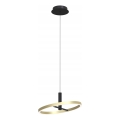 Wofi 6016-104L - BREST fényerőszabályozható LED csillár kábeles függesztékkel LED/19W/230V, átm. 42 cm, fekete/arany