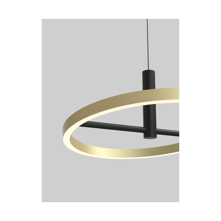Wofi 6016-104L - BREST fényerőszabályozható LED csillár kábeles függesztékkel LED/19W/230V, átm. 42 cm, fekete/arany