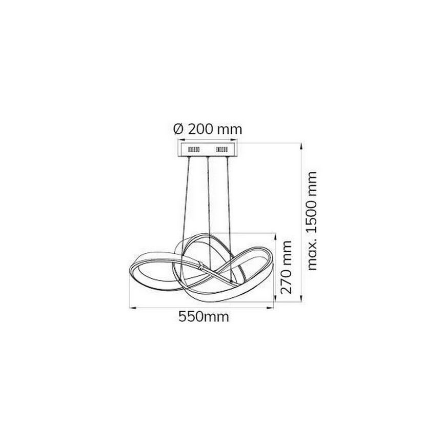 Wofi 6134.01.88.9000 - LED Dimmelhető csillár zsinóron INDIGO LED/44W/230V