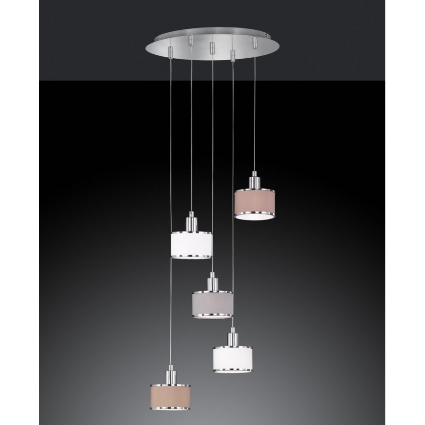 Wofi 619905019000 - Csillár zsinóron CIARA 5xE14/28W/230V