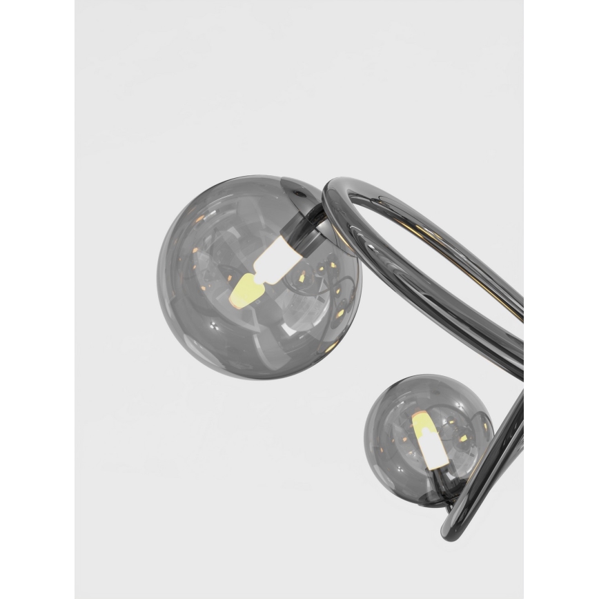 Wofi 7014-1405 - LED Csillár zsinóron NANCY 14xG9/3,5W/230V fekete/fényezett króm
