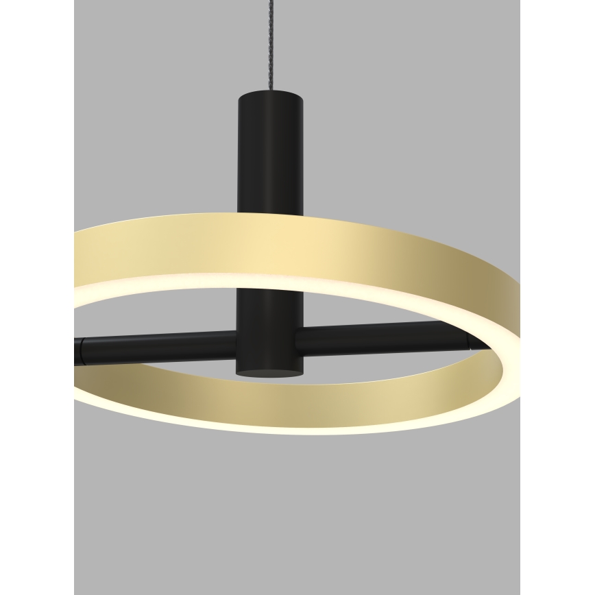 Wofi 7016-304 - LED Dimmelhető csillár zsinóron BREST LED/26W/230V fekete/arany