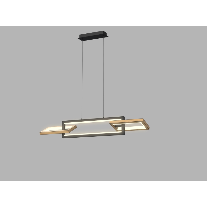 Wofi 7022-306- LED Dimmelhető csillár zsinóron MATERA LED/30W/230V fekete/barna