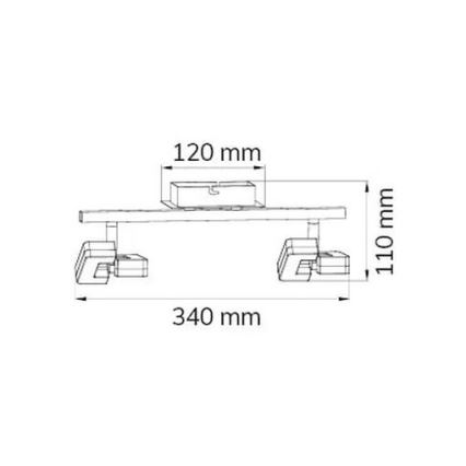 Wofi 7026.02.64.5000 - LED Spotlámpa ZARA 2xLED/5,2W/230V