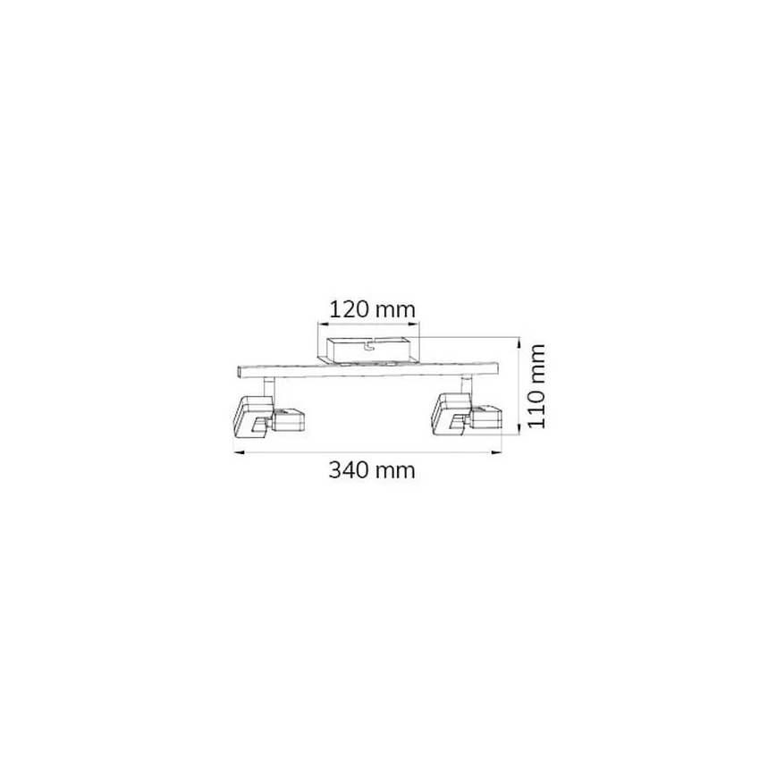 Wofi 7026.02.64.5000 - LED Spotlámpa ZARA 2xLED/5,2W/230V