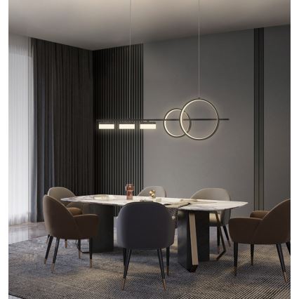 Wofi 7030-502 - LED Dimmelhető csillár zsinóron MESSINA LED/40W/230V fekete