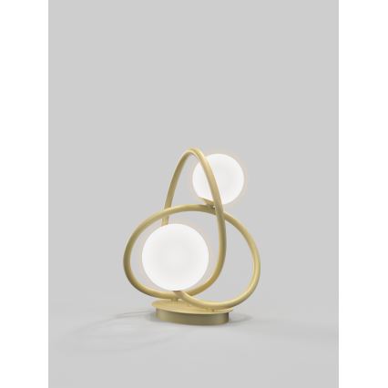 Wofi 8014-201 - LED Asztali lámpa NANCY 2xG9/3,5W/230V arany/fehér