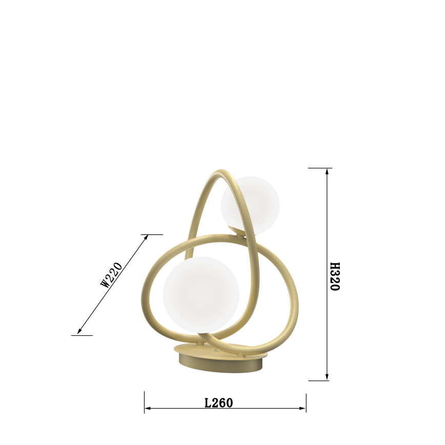 Wofi 8014-201 - LED Asztali lámpa NANCY 2xG9/3,5W/230V arany/fehér