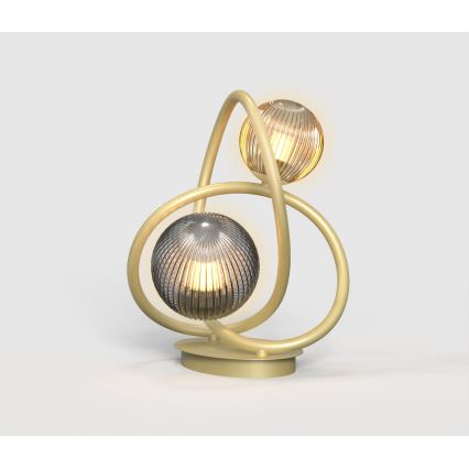 Wofi 8015-204 - LED Asztali lámpa METZ 2xG9/3,5W/230V arany/szürke