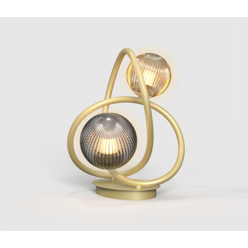 Wofi 8015-204 - LED Asztali lámpa METZ 2xG9/3,5W/230V arany/szürke