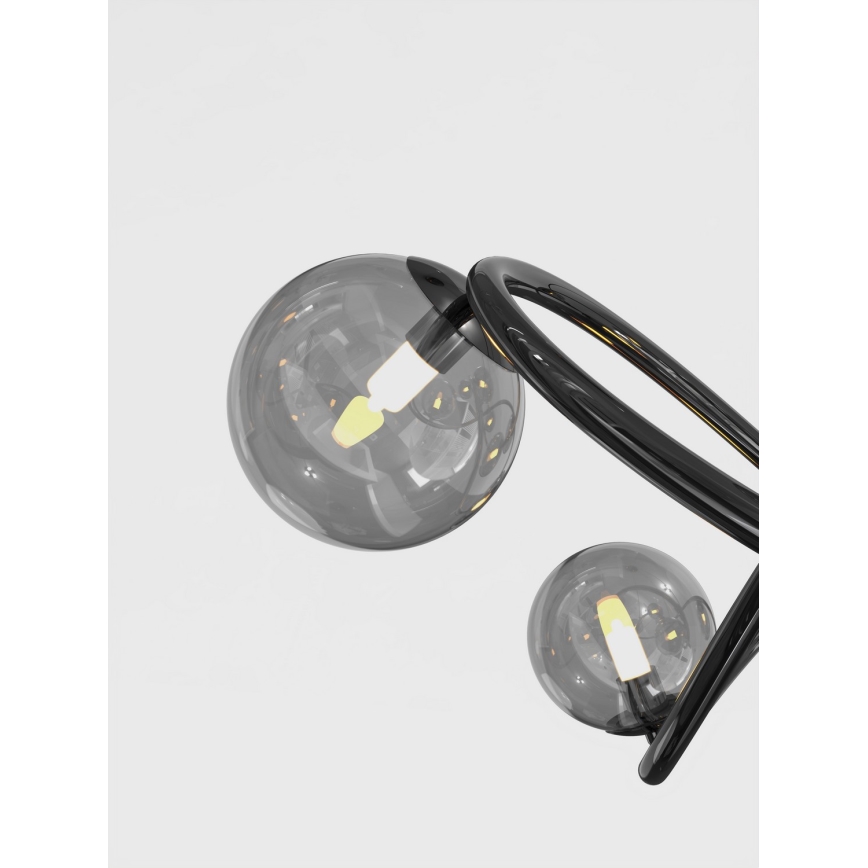 Wofi 9014-1205 - LED Felületre szerelhető csillár NANCY 12xG9/3,5W/230V fekete/fényezett króm