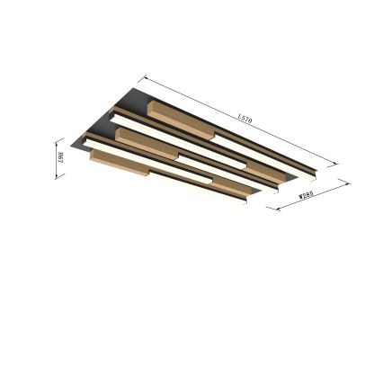 Wofi 9031-506S - LED dimmelhető mennyezeti lámpa PALERMO LED/34W/230V kaucsukfa