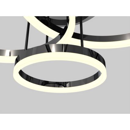 Wofi 9049-405 - LED dimmelhető mennyezeti lámpa PERPIGNAN LED/51W/230V fekete/fényes króm