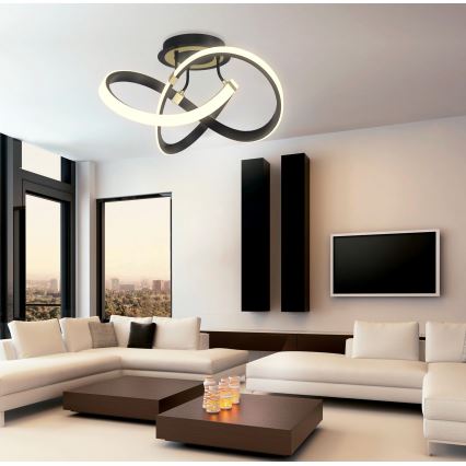 Wofi 9134-104 - LED Dimmelhető  felületre szerelhető csillár  INDIGO LED/44W/230V fekete/arany