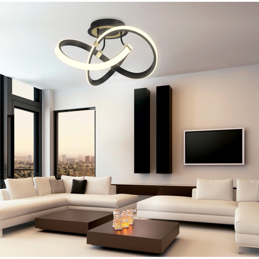 Wofi 9134-104 - LED Dimmelhető  felületre szerelhető csillár  INDIGO LED/44W/230V fekete/arany