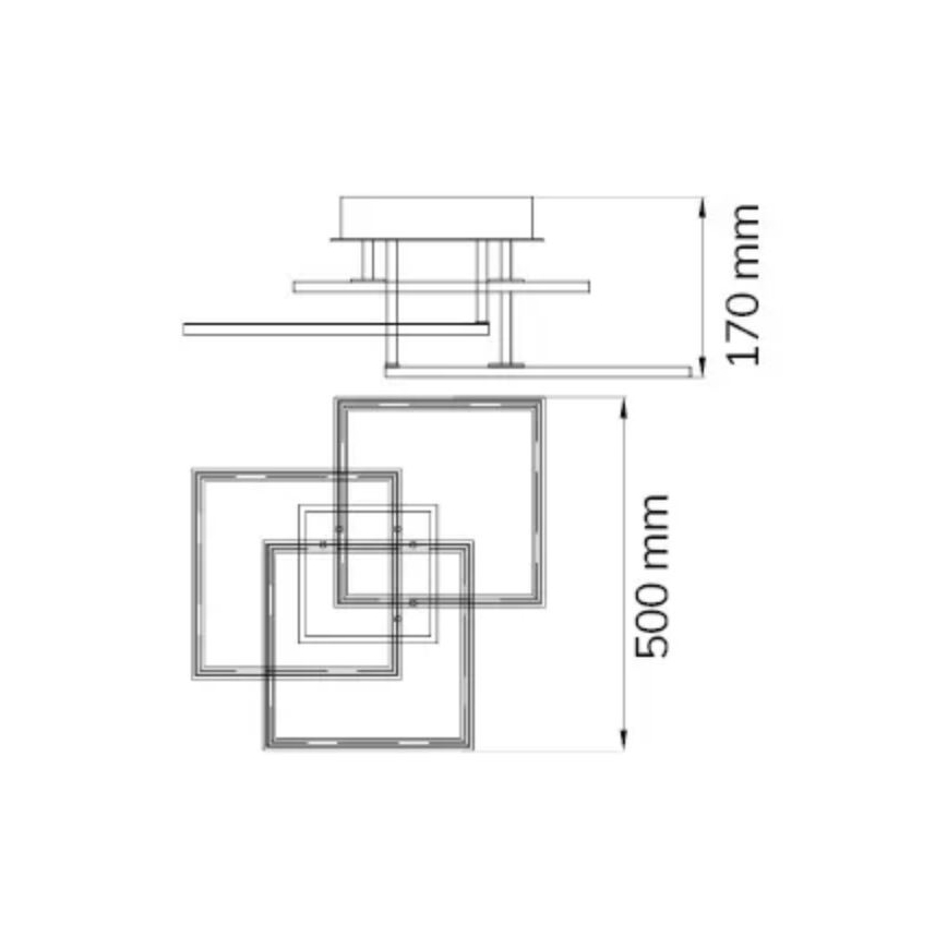 Wofi 9243.03.10.9300 - LED állítható fényerejű mennyezeti lámpa MODESTO LED/33W/230V