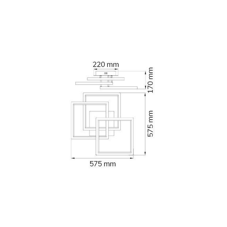 Wofi 9531.03.54.7000 - LED Dimmelhető felületre szerelhető csillár VISO LED/40W/230V