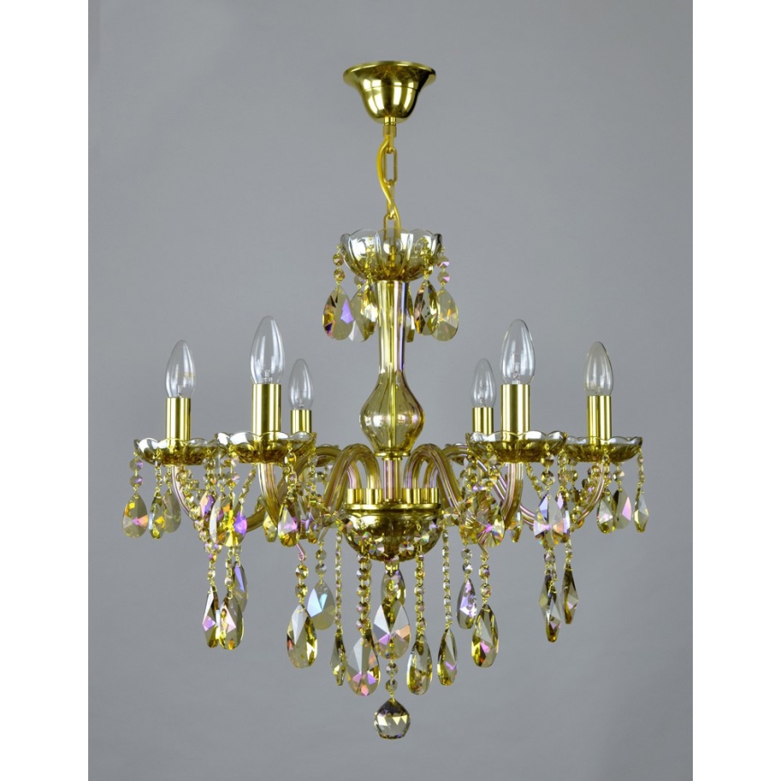 Wranovsky JWZ167061100 - Kristály csillár láncon CLARIT 6xE14/40W/230V