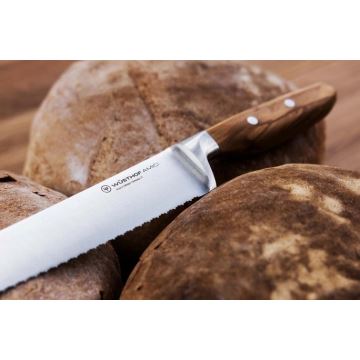 Wüsthof - Konyhai kenyérvágó kés AMICI 23 cm olajfa