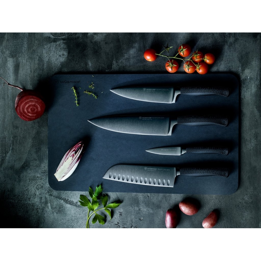 Wüsthof - Santoku konyha kés PERFORMER 17 cm fekete
