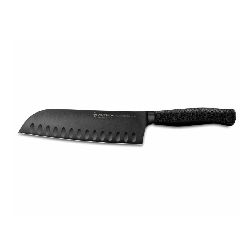 Wüsthof - Santoku konyha kés PERFORMER 17 cm fekete