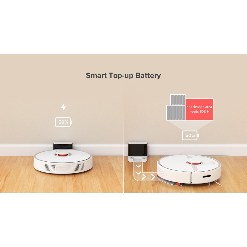 Xiaomi - Intelligens robot porszívó ROBOROCK S6 Pure 58W Wi-Fi fehér