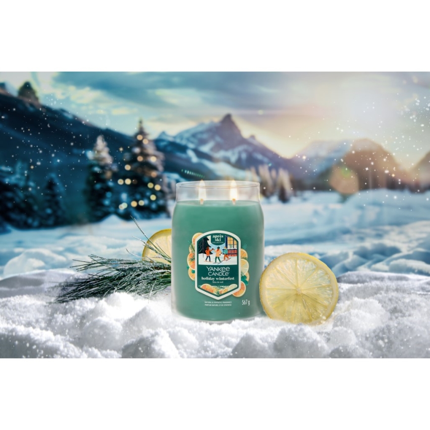 Yankee Candle - Illatos gyertya HOLIDAY WINTERFEST nagy 567g 60-90 óra.