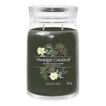 Yankee Candle - Illatos gyertya SILVER SAGE & PINE nagy 567g 60-90 óra.