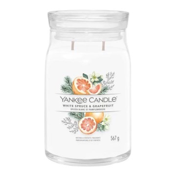 Yankee Candle - Illatos gyertya WHITE SPRUCE & GRAPEFRUIT nagy 567g 60-90 óra