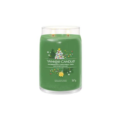 Yankee Candle - SHIMMERING CHRISTMAS TREE illatos gyertya nagy 567g 60-90 óra