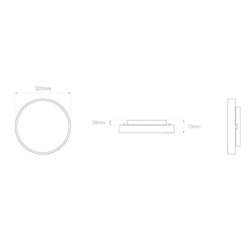 Yeelight - LED Dimmelhető lámpa CEILING LED/28W/230V Wi-Fi Bluetooth CRI 95 + távirányítás