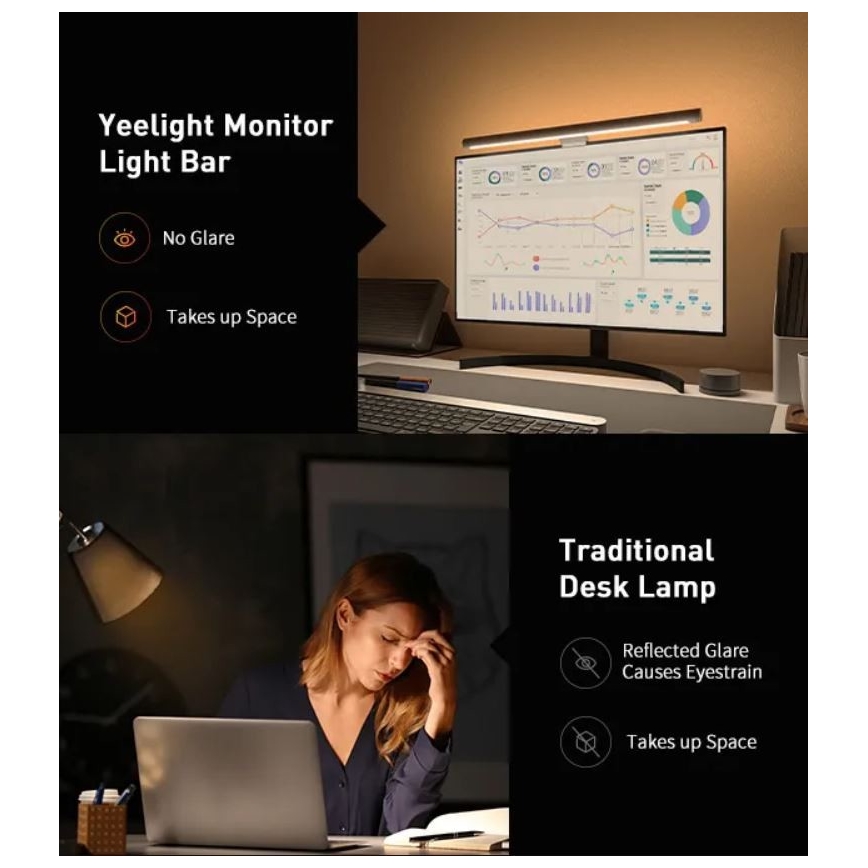 Yeelight - LED RGB Dimmelhető monitorvilágítás LED/10W/230V IP50 CRI95