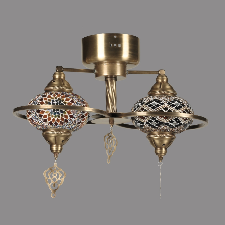 YENI felületre szerelt csillár 1xE27/40W/230V, bronzszínű