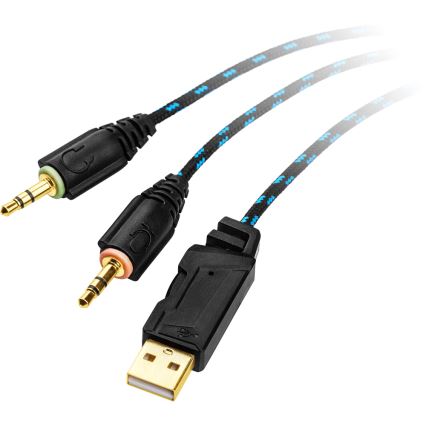 Yenkee - LED Gaming fejhallgató mikrofonnal fekete/kék