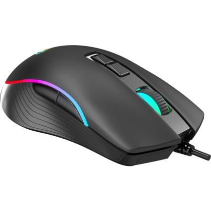 Yenkee - LED RGB Gaming egér 4800 DPI 9 gombos fekete