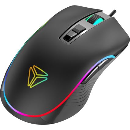 Yenkee - LED RGB Gaming egér 4800 DPI 9 gombos fekete