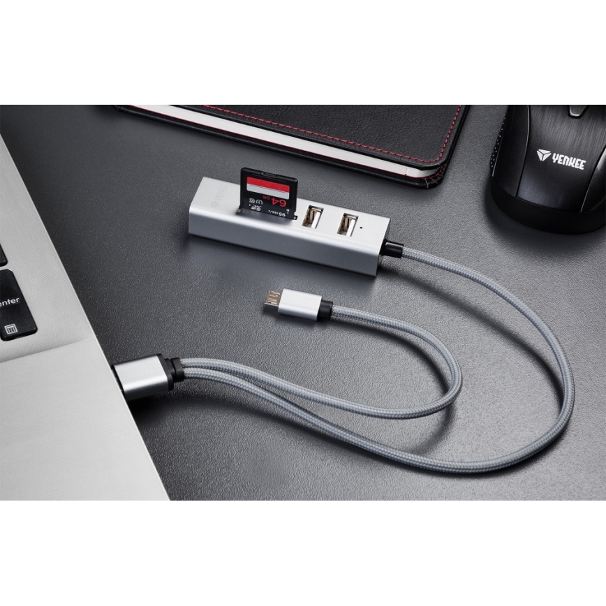Yenkee - USB Elosztó 2.0 és OTG és kártyaolvasó