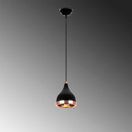 YILDO kábeles függőlámpa 1xE27/40W/230V fekete/réz