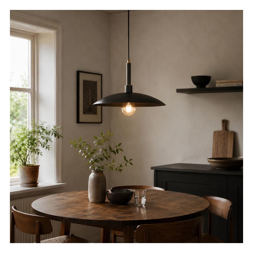 YUMI kábeles függeszték 1xE27/15W/230V fekete