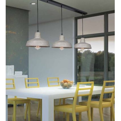 Zambelis 1653 - Függeszték kábelre 3xE27/40W/230V betonból