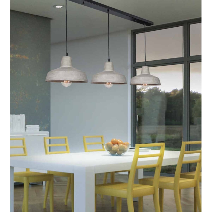 Zambelis 1653 - Függeszték kábelre 3xE27/40W/230V betonból