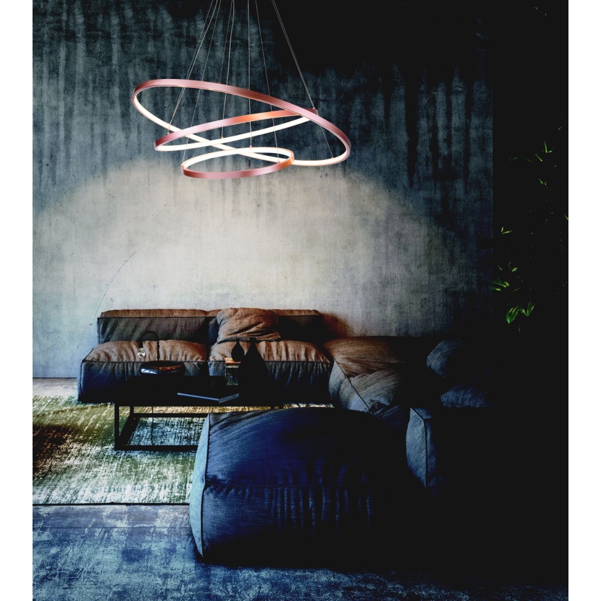 Zambelis 180031-D - LED dimmelhető csillár zsinóron LED/135W/230V réz