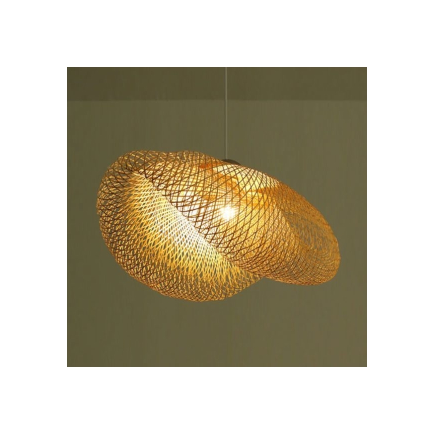 Zambelis 19103 - Csillár zsinóron 1xE27/40W/230V bambusz/bézs