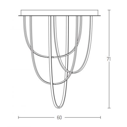 Zambelis 1951 - LED dimmelhető mennyezeti lámpa LED/80W/230V fekete