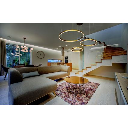 Zambelis 1956 - LED Csillár zsinóron LED/136W/230V arany