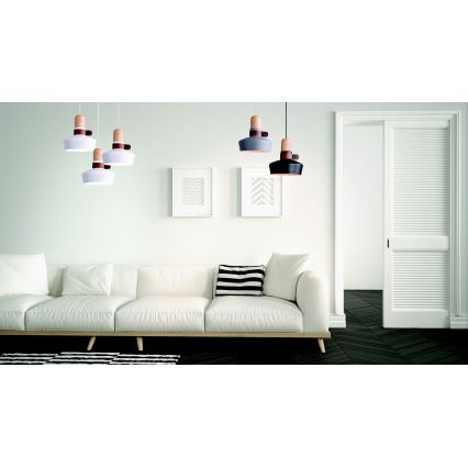 Zambelis 1990 - Csillár zsinóron 1xE27/40W/230V tölgy/fekete