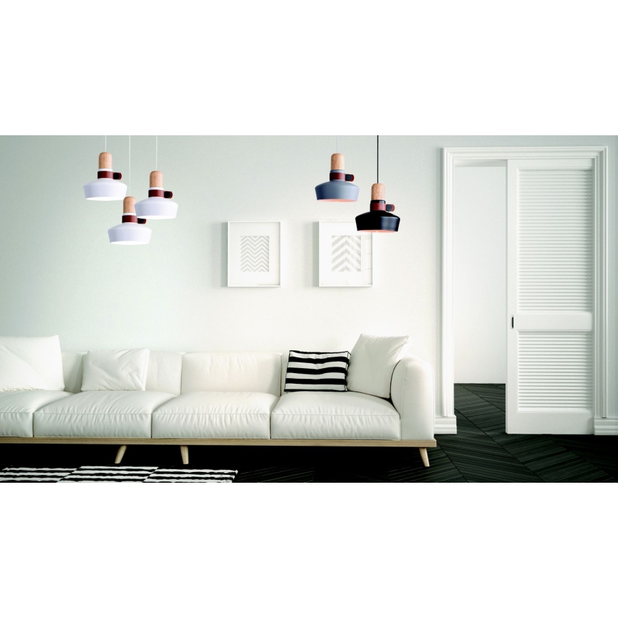 Zambelis 1992 - Csillár zsinóron 1xE27/40W/230V tölgy/fehér