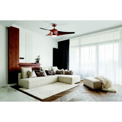 Zambelis 20256 - LED Mennyezeti ventilátor LED/15W/230V 3000/4000/6000 cseresznye + távirányítás